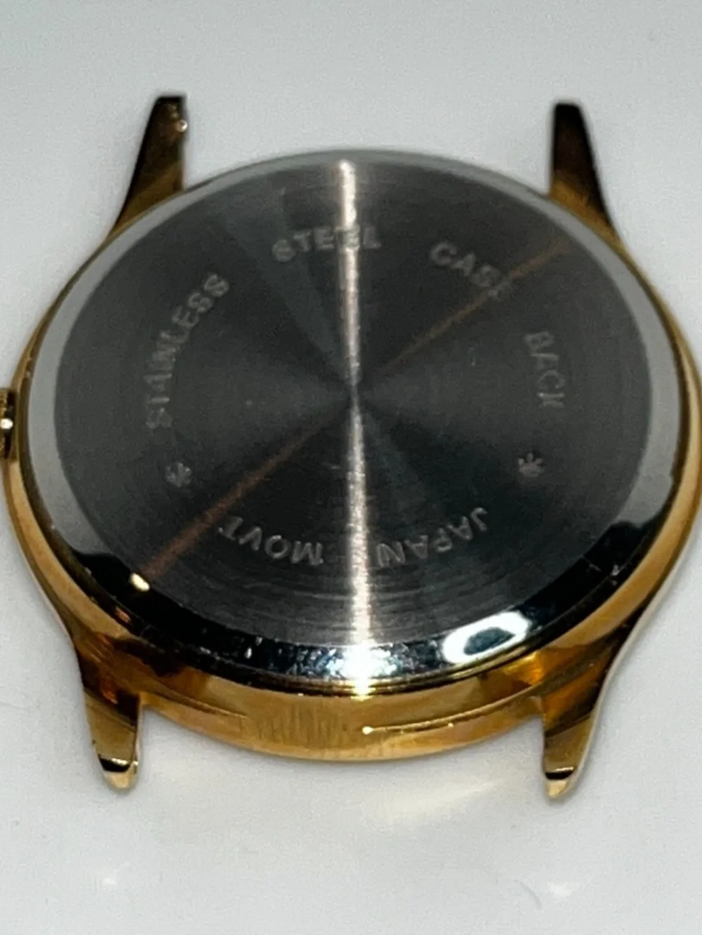 Time Watch Men’s Gold Tone White Dial 30MM: No Band W/ New Battery
